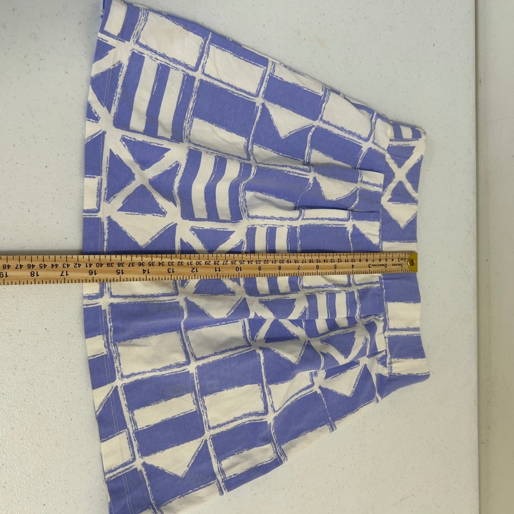 Mahi Gold Womens Nautical Signal Flag Mini Skirt Blue White Size Small USA Made - Picture 5 of 6